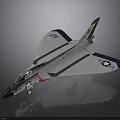 Detailed US Navy Aerospace Model Aircraft With Star Logo And Military Design