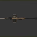 Tan And Beige Sniper Rifle With Tactical Scope And Detachable Magazine
