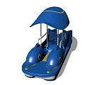 Fun Blue Dolphin Shaped Play Equipment with Canopy and Seats for Children
