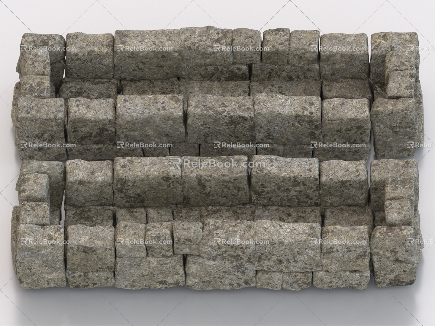 Chute stone trough stone pit stone wall pig trough pig trough 3d model