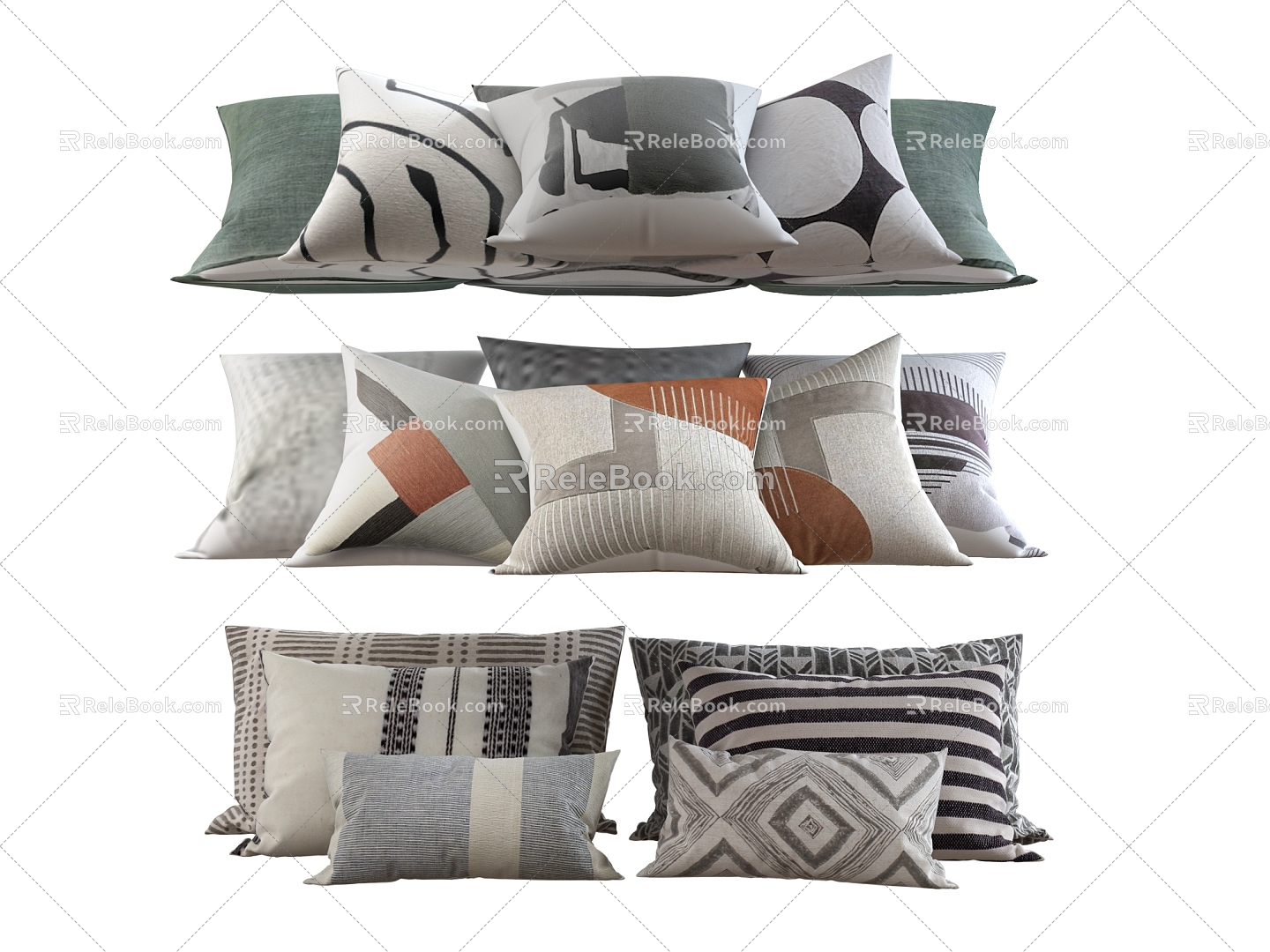 Modern pillow pillow pillow 3d model