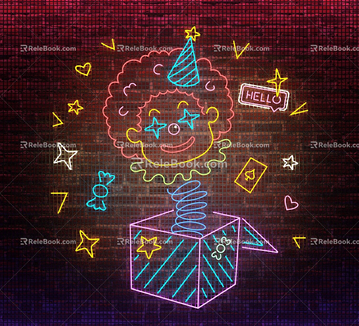 Neon Clown Lighting model