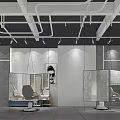 Modern Hair Salon Interior Design With Mirrors Styling Chairs And Decorative Lighting