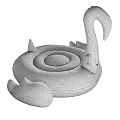 Black And White Inflatable Swan Shaped Pool Floats For Leisure
