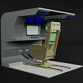Modern Control Console With Seat Display Screen And Control Panel