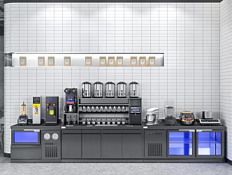 Sweet shop commercial equipment full set of equipment 3d model