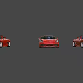 Sleek White Silver Convertible Sports Cars With Red Roof Sporty Design And Alloy Wheels