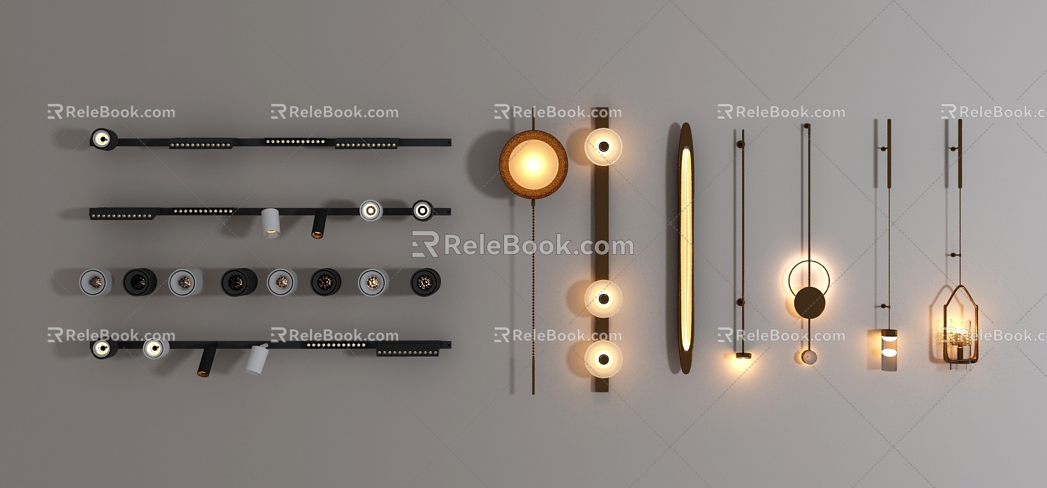 Wall lights Track lights 3d model