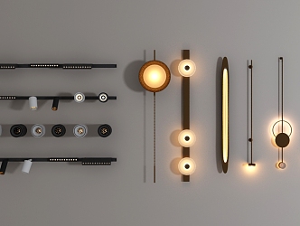 Wall lights Track lights 3d model