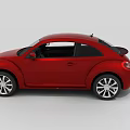 Red Volkswagen Beetle Car Exterior With Two Door Design And Alloy Wheels