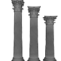European Roman Column 3d model