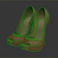 Fashionable Brown Peep Toe High Heels With Cutout Pattern And Elegant Design