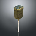 Delicious Chocolate Lollipop With Gold Foil Wrapping And Family Recipe Label