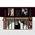 Industrial Style Hair Salon Interior With Black Chairs Brick Walls Pendant Lights And Reception Desk