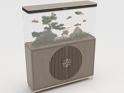 New Chinese Fish Tank 3d model