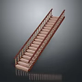 Elegant Wooden Staircase Design With Carved Handrail And Light Colored Steps