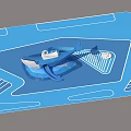 Children's Play Area Featuring Whale Shaped Structure Slide And Colorful Balls
