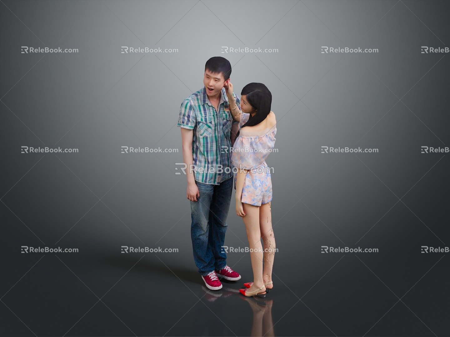 Husband Wife Couple Partner Male Character Male Character Man Male 3d model