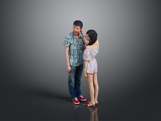 Husband Wife Couple Partner Male Character Male Character Man Male 3d model