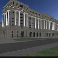 Grand Classical Museum Building With White Stone Facade And Columned Design Under Blue Sky