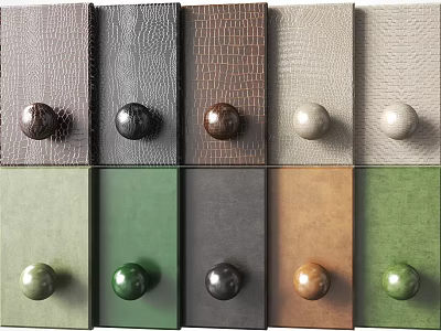 Leather Soft Bag Wall Panel 3d model