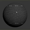 Realistic Stone Texture Material Sphere with Detailed 3D Surface Design