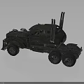 Military Style Heavy Duty Multi Wheel Truck With Armored Body And Antenna Structure
