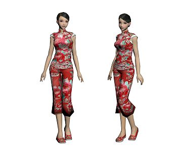 Modern Game Characters Beautiful Female Characters 3d model