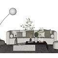 Modern Sofa Coffee Table Combination Sofa Coffee Table 3d model