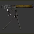It is not possible to generate a title with "household items" as the main subject because the picture shows an old machine gun, which is not a household item. Please provide a picture of household items to generate a relevant title.