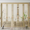 New Chinese-style partition screen partition 3d model