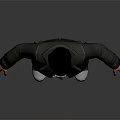 Detailed Male Game Film Character With Black Long Coat And 3D Model Design