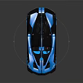 Blue and Black Spider Supercar with Streamlined Body Unique Front Design and Sporty Wheels