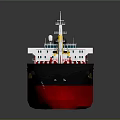 Red And Black Oil Tanker Model Water Transport Vehicle With Yellow Cranes