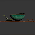 Delicious Ramen Bowl With Soft Boiled Egg Sliced Meat And Seaweed On Bamboo Tray