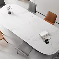 Restaurant table and chair combination 3d model