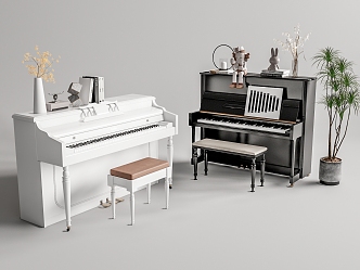 Modern Piano 3d model