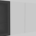 Modern Black Dresser With Striped Panel And Mirrored Doors Sleek Design