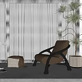 Modern Leisure Chair Lazy Sofa 3d model