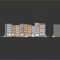 Decorative Lights On Neatly Arranged Colorful Building Model Display Scene