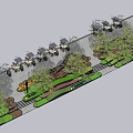 Outdoor Children's Play Area With Safe Wooden Play Structures And Lush Green Surroundings