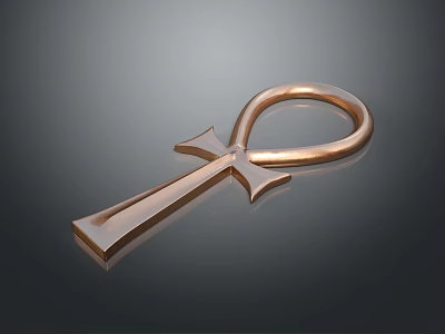 Golden Ankh Symbol Clothing Accessory For Stylish Fashion Outfit Decoration 3d model