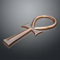 Golden Ankh Symbol Clothing Accessory For Stylish Fashion Outfit Decoration