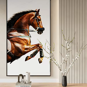 Modern Animal Painting Decorative Painting Hanging Painting 3d model