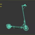 Sleek Modern Electric Scooter Design With Black Body And Red Accent Wheels