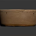 Handcrafted Rustic Clay Pot With Textured Surface And Round Design
