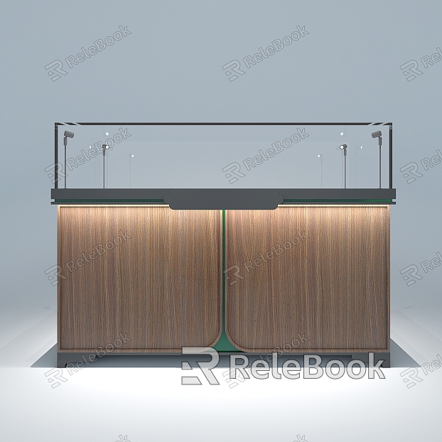 Jewelry Counter Jade Jade Counter Jewelry Display Cabinet Jewelry Store Jade Store model