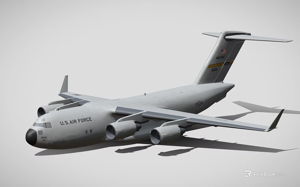 U.S. Air Force Gray Fighter Jet With Advanced Wing Design And Military Combat Features 3d model 
