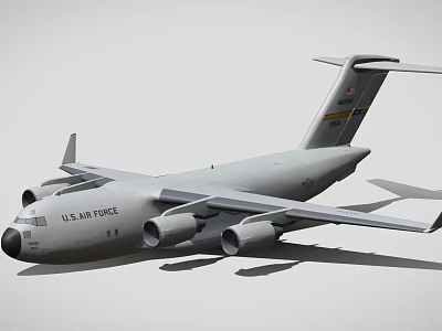 U.S. Air Force Gray Fighter Jet With Advanced Wing Design And Military Combat Features 3d model