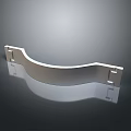 Curved Metal Household Accessory With Smooth Surface And Mounting Holes For Home Use